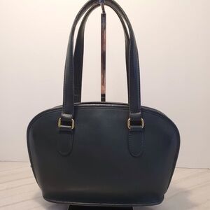 Vintage Green Fields by Shafmaster Leather Satchel